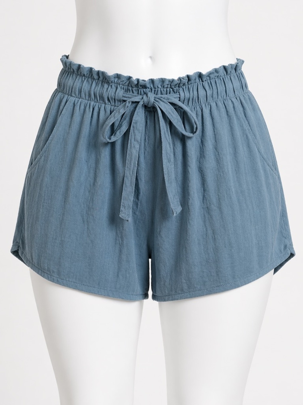 Pink Lily High Waist Blue Shorts size small
